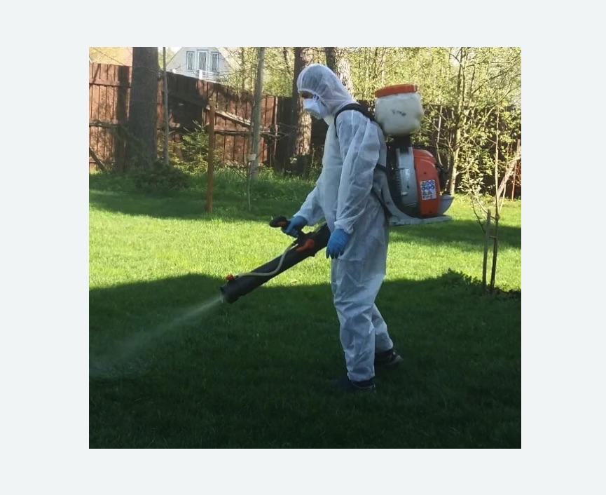 Обработка территории от клещей в Давыдово